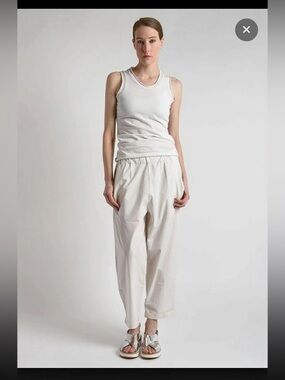 Labo.Art 100% Cotton Pull-On Ankle Pants, Size Large, NWOT